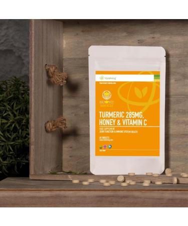VYTALIVING Turmeric Tablets with Honey & Vitamin C - Joint & Immune Health Supplement - 60 Tablets - Buy Online on GoSupps.com