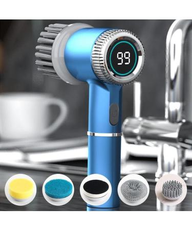 Tovmekdjn Portable Electric Scrubbers Electric Cleaning Brush Cordless Power Scrubber Multi Electric Scrubbers Blue - Buy Online on GoSupps.com