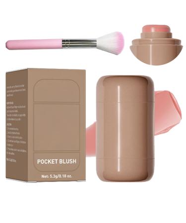 Multipurpose Long Lasting Smooth Blush Stick Blush Stick Stylish Lasting Smooth Multipurpose Comestic Cream Blush for Cheek Lip Gloss Cheek Solid Moisturizer Stick (Neutral Peach 0.2 OZ) Neutral Peach 1 count (Pack of 1)