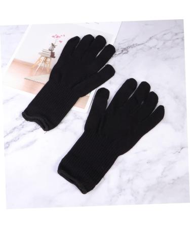 4 Pairs Hair Curling Cotton Gloves - Gloves Hair Straightener 25X11cmx2pcs Blackx2pcs - Buy Online on GoSupps.com