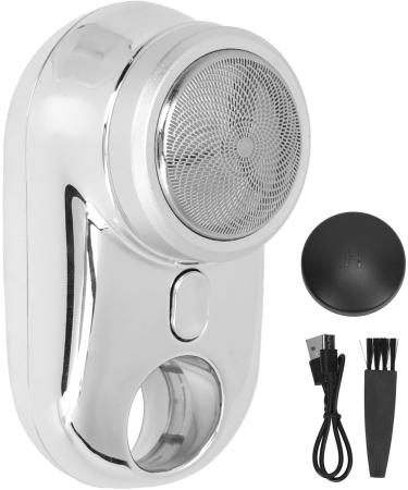 Portable Mini Electric Beard Clipper - Waterproof USB Rechargeable Trimmer for Men | Perfect Gift for Father & Husband (Silver - Buy Online on GoSupps.com
