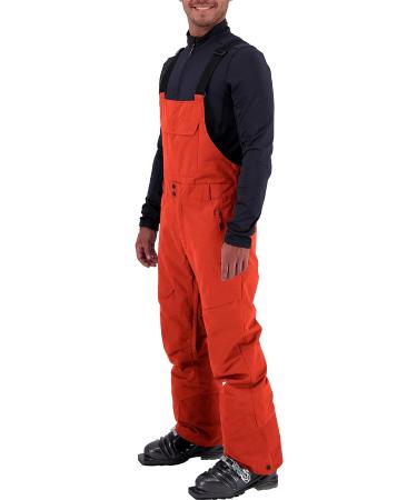 Esobo Men's Lightweight Waterproof Snow Bib Overalls - Orange | Medium Ski Pants - Buy Online on GoSupps.com