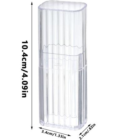ONLYNERY Cotton Swab Holder with Lid | Clear Acrylic Dental Floss & Hair Accessories Storage Box | Stylish Canister Dispenser - Buy Online on GoSupps.com