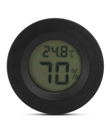 GOTOTOP Reptile Thermometer Digital Hygrometer Thermometer Gauge Round Switchable Terrarium Hygrometer with Celsius Fahrenheit for Lizard Spider Turtle Tank
