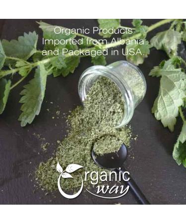 Organic Nettle Leaf Powder - Herbal Tea | USDA Certified | Non GMO & Gluten Free | 1LB (16oz) Pack - Albania Origin - Buy Online on GoSupps.com