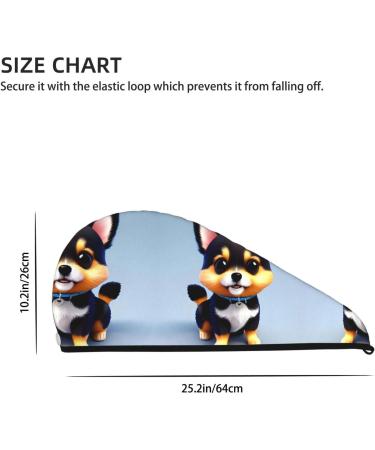 Card Love Fancy Puppy Dry Hair Cap - Soft Super Absorbent Elastic Wrap for Quick Drying Long Thick Hair | Perfect for Girls and Women - Buy Online on GoSupps.com