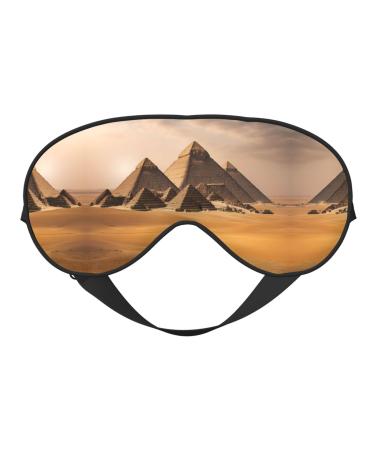 Pyramids of Egypt Print Ultra-Soft Light-Blocking Eye Mask for Optimal Comfort and Restful Sleep