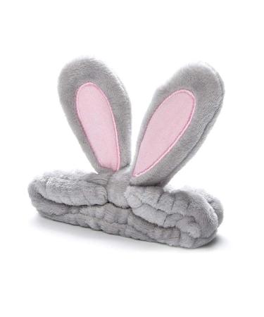 Clara Tracy RC6B Cute Hair Hoop Gray Acrylic 1 piece (1 pack) Gray (B)