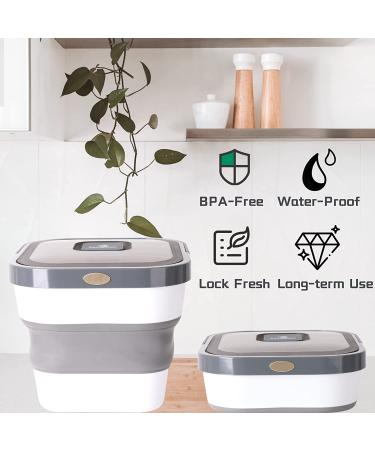 EassyHoo 10LB Pet Food Storage Container with Measuring Cup and Scoop - Grey | 13LB Capacity - Buy Online on GoSupps.com