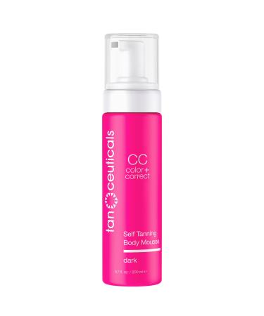 Tanceuticals CC Self Tanning Body Mousse - Self Tanner in Dark Shade - Healthy Ingredients and Fresh Coconut Scent Give Instant Long-Lasting Sunless Tan - 6.7 oz