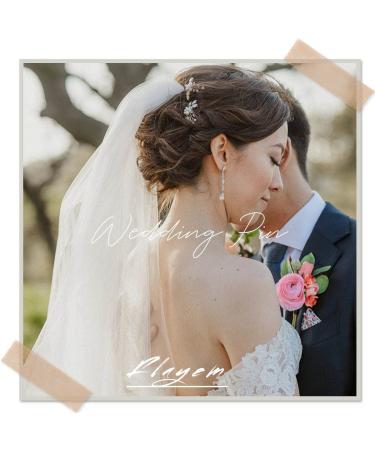 Fairvir Bridal Jewelry - Glittering Silver Rhinestones Wedding Comb & Hair Accessories for Women & Girls (Gold) - Buy Online on GoSupps.com