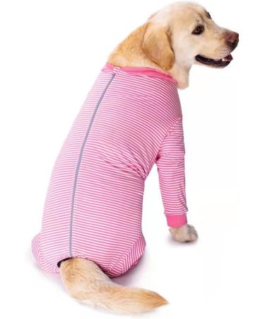 YeaPeeto One-Divider Pajamas for Large & Medium Dogs | Relaxation Hair Loss & Allergy Protection | Anti-Lick Wound Cone Alternative (5XL Pink) - Buy Online on GoSupps.com