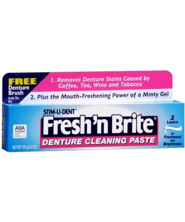 Fresh 'N Brite Denture Cleaning Paste, 3.80 Ounce (Pack of 4) 3.8 Ounce (Pack of 4)