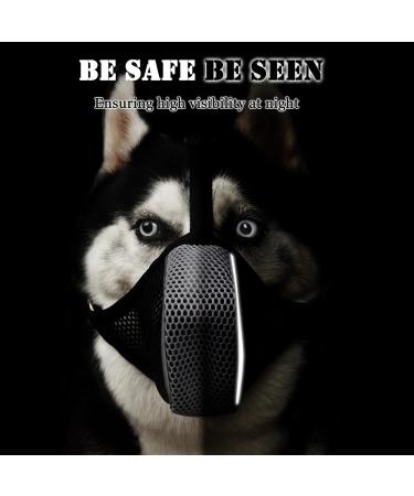 Mayerzon Soft Mesh Dog Muzzle - Breathable & Reflective for Large Medium & Small Dogs | XS Size (Snout: 6 - 8 ) - Ideal for Chewing Biting & Carving - Buy Online on GoSupps.com
