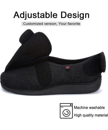 ZJING Diabetic Slippers for Women - Adjustable Wide Width Shoes for Arthritis and Swollen Feet - Red Size 8 - Buy Online on GoSupps.com