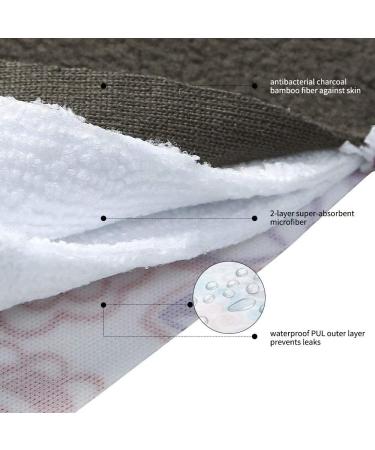 Asenappy 4 PCs Cloth Sanitary Pads Reusable X Large Cloth Menstrual Pads for Heavy Flow Night Use + Wet Bag Multicolor B - Buy Online on GoSupps.com