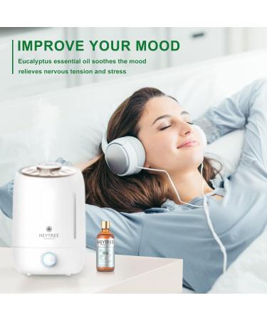 Heytree Eucalyptus Essential Oil 100ml - Breathe Easier Relieve Tension Aromatherapy with Diffuser - Buy Online on GoSupps.com