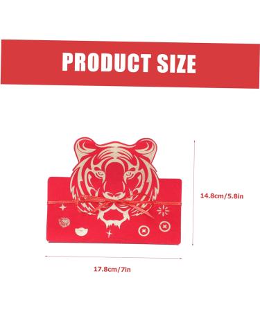 TEHAUX 2pcs 2022 Red Envelope Frosted Money Pouch Chinese Gift 2022 Hong Bao Lucky Money Envelopes Lovely Red Packet Li Xi Red 2022 Red Packet Wedding Red Packet See Supplies Fold Paper As Shown 17.8X14.8X1cm - Buy Online on GoSupps.com