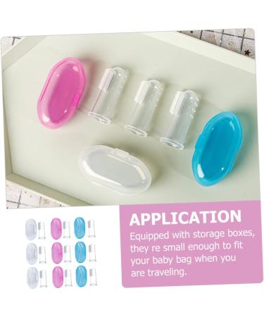 Hapinary 9-Piece Finger Toothbrush Set | Infant Oral Massage & Baby Tooth Cleaner | Toddler Cleaning Brush for Teething Comfort - Buy Online on GoSupps.com