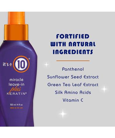It's a 10 Haircare Miracle Leave-In Plus Keratin 2 Fl. oz. 2 Fl Oz (Pack of 1) - Buy Online on GoSupps.com