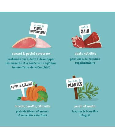 Edgard & Cooper Puppy P t (Duck & Chicken 150g x 11) Grain Free Fresh Meat & Quality Protein Real Ingredients for Dogs Hypoallergenic No Added Sugars - Buy Online on GoSupps.com