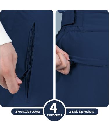 AOLI RAY Men's Ski & Snowboard Pants - Waterproof Windproof Bibs with Removable Straps - Dark Blue Outdoor Gear - Buy Online on GoSupps.com