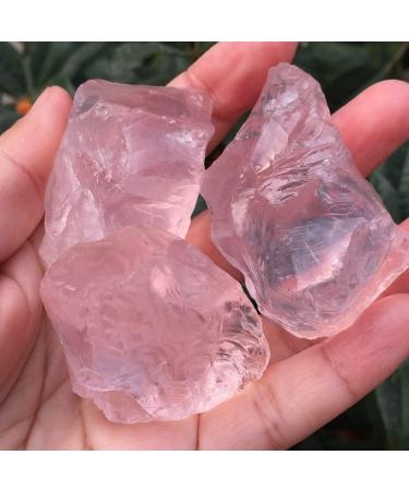 Natural Crystal Rough 3pcs Natural Pink Rose Quartz Crystal Rough Gemstone Specimen - Buy Online on GoSupps.com