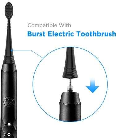 Replacement Toothbrush Heads for Burst (Charcoal Bristles 4 Count Black with Covers) Black (4 Count) - Buy Online on GoSupps.com