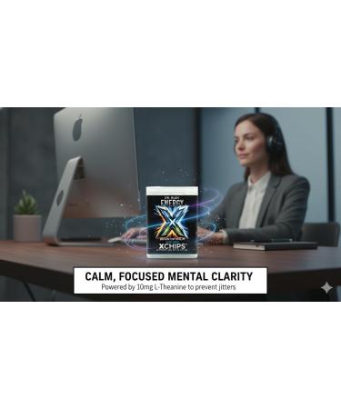 Dr. Rudy Energy XChips Coffee Chata Clean Energy & Focus Natural Caffeine + L-Theanine + B12 Birchwood Xylitol for Oral Health Fast-Dissolving Cubes - 2 Pack - Buy Online on GoSupps.com