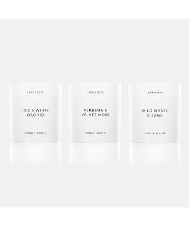 Lake & Skye Verbena & Velvet Moss Candle - 8 oz 50 Hour Burn Time Vegan 100% Soy Wax - Floral Green & Spicy Scent - Buy Online on GoSupps.com