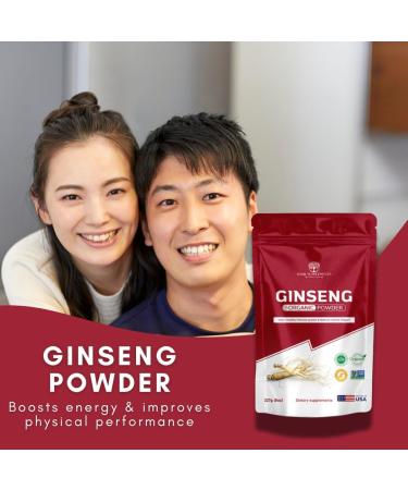 BASIL SUPPLEMENTS Organic Ginseng Powder Pure Panax Ginseng Root Powder | Natural Energy Focus & Immune Support | Korean Herbal Adaptogen | Non-GMO No Fillers Smoothie-Ready Superfood. - Buy Online on GoSupps.com