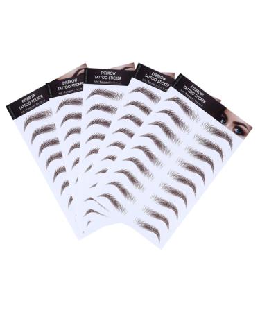 FOMIYES 5pcs Eyebrow Stickers Lady Tools 4d Eyebrow Transfers Imitation Eyebrow Sticker 6d
