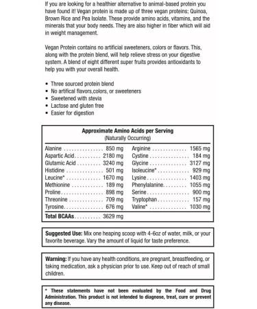 Biomental Vegan Protein Powder - Vanilla - Gluten-Free & Non-GMO - Plant-Based Protein for Weight Loss & Muscle Growth - 2 lbs - Buy Online on GoSupps.com