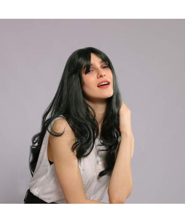 Buy Long Black Synthetic Wig for Women - Brazilian Wavy & Curly Cosplay Styles | 50s 60s 70s 80s Vintage Looks - Buy Online on GoSupps.com