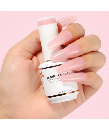 Nicedeco Rubber Base Gel Rosa 15ml - LED UV Soak Off Nail Art Gel for Manicure | 22 NR22 - International Shipping - Buy Online on GoSupps.com