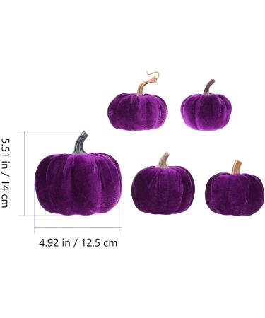 GRIRIW 5pcs Flannel Foam Pumpkin Foam Pumpkin Props Fall Pumpkins Pumpkin for Halloween DIY Pumpkins Purple Purple 14X12.5X12.5CM - Buy Online on GoSupps.com
