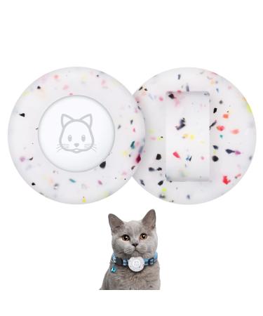 2022 Airtag cat necklace holder small cat collar holder compatible with Apple Airtag 2 pieces of waterproof protective cover for pet collar within 1cm 2ransflume