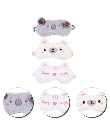 Shop Healeved 3pcs Plush Eye Mask Set for Kids - Satin Sleeping Masks & Cute Animal Designs for Travel & Sleep - Buy Online on GoSupps.com