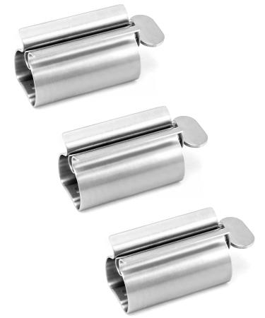 QWORK 3 pieces of tube press tub press toothpaste crushing toothpaste holder made of stainless steel with stand function saves toothpaste 3 pi ces - Buy Online on GoSupps.com