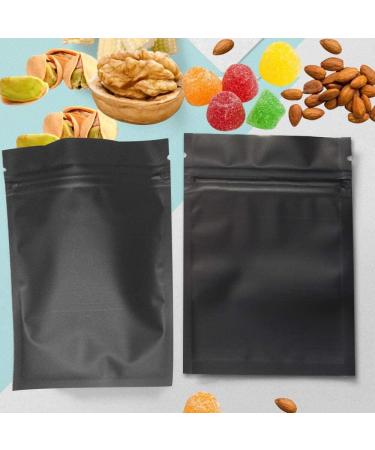 100 Pack 3.3x5.1 Inch Resealable Smell Proof Mylar Bags - Matte Black Foil Pouch for Storage - Buy Online on GoSupps.com