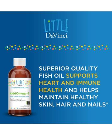 Little DaVinci KiddOmega-3 Tasty Cherry Orange 200ml - Omega-3 Supplement for Kids - Buy Online on GoSupps.com