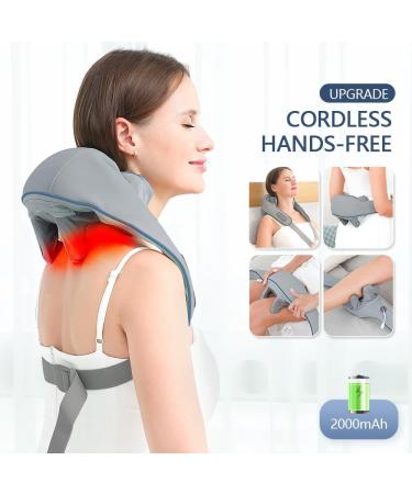 Shiatsu Neck Massage Device with Heat | 5D Deep Tissue Relief for Neck Back & Shoulder Pain | International Shipping Available - Buy Online on GoSupps.com
