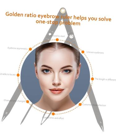 Angoily 7 Pcs Second Generation Scale Microblading Ruler Eyebrow Measuring Rulers Metal Makeup Set 25x5x0.6cmx7pcs Blackx7pcs - Buy Online on GoSupps.com