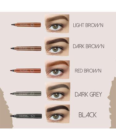 Glowly Secret Glowly Secret Eyebrow Pen Glowly Secret Waterproof Natural Eyebrow Pen Microblading Eyebrow Pen 3D Waterproof 4-Tip Eyebrow Pen. (Dark Brown) - Buy Online on GoSupps.com