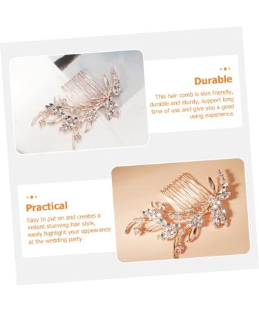 DOITOOL Bridal Comb Rhinestone Hair Comb Wedding Decorations for Ceremony Classical Pearl Trim Wedding Hair Accessories Hairpin Light Luxury Bridesmaid The Photo Zinc Alloy - Buy Online on GoSupps.com