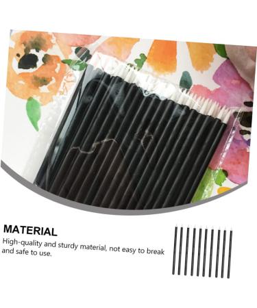 POPETPOP 100pcs Eye Brush Eyeliner Black Applicator Head Practical Stickblack Makeup Fiber Disposable Sticks - Buy Online on GoSupps.com