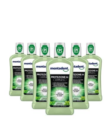 Mentadent mouthwash 5x complete protection with CPC against important oral complaints 6 x 400 ml - Buy Online on GoSupps.com