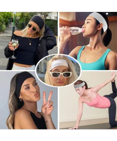 6 Pieces Women's Sport Headbands 7cm Anti Slip Men Elastic Headband Yoga Hair Bands Breathable Hair Band for Doing Workout Makeup Running Headband - Buy Online on GoSupps.com