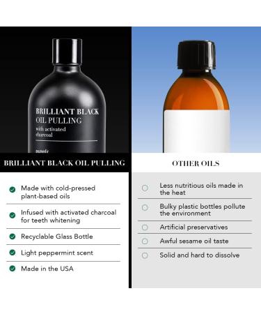 Terra & Co. Brilliant Black Oil Pulling - Natural Ayurvedic Activated Charcoal & Coconut Oil 200ml - Buy Online on GoSupps.com