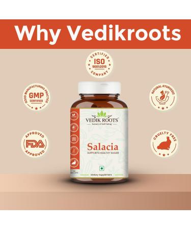 VEDIKROOTS Salacia Capsules Pure & Natural Herbal Supplement | Traditionally Used for Wellness & Balance | 60 Vegetarian Capsules - Buy Online on GoSupps.com